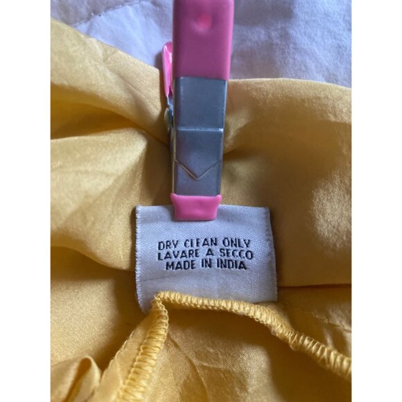 CHELSEA FLOWER 100% Silk Yellow Gold Camisole Top M - Picture 10 of 10